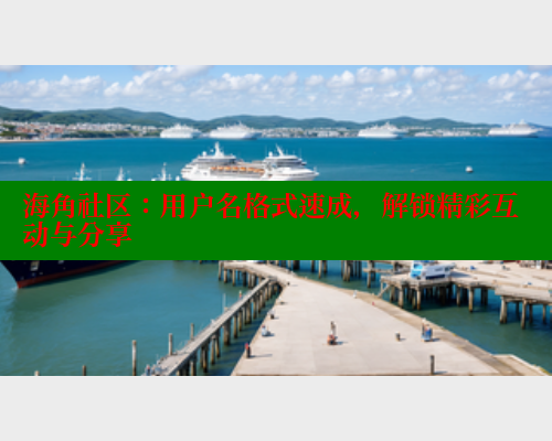 海角社区：用户名格式速成，解锁精彩互动与分享