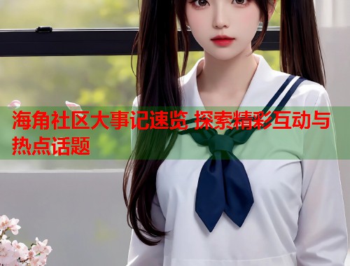 海角社区大事记速览 探索精彩互动与热点话题